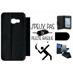 Etui a rabat galaxy a3 (2017) - j peux pas j ai pelote basque 1 - simili - cuir - noir