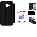 Etui � rabat galaxy a3 (2017) - je peux pas j ai piscine bouee flamand rose fond blanc - simili - cuir ...