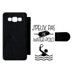 Etui a rabat galaxy a5 (2015) - j peux pas j ai water polo 1 - simili - cuir - noir Etui a rabat galaxy a5 (2015) - j peux pas j ai water polo 1 - simili - cuir - noir