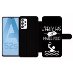 Etui a rabat pour galaxy a52s 5g - j peux pas j ai water polo 2 - simili - cuir - noir Etui a rabat pour galaxy a52s 5g - j peux pas j ai water polo 2 - simili - cuir - noir