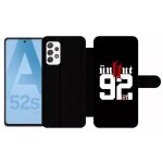 Etui a rabat pour galaxy a52s 5g - unkut haut de seine 92 - simili - cuir - noir