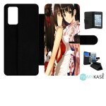 Etui a rabat pour galaxy note20 5g - filles manga 2 - simili - cuir - noir