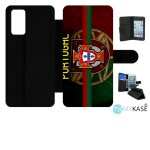 Etui a rabat pour galaxy note20 5g - portugal design one - simili - cuir - noir
