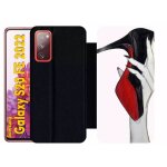 Etui a rabat pour galaxy s20 fe 2022 - escarpins rouge et noir - simili - cuir - noir