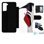 Etui a rabat pour galaxy s21 + 5g - escarpins rouge et noir - simili - cuir - noir