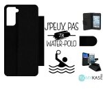 Etui a rabat galaxy s21 + 5g - j peux pas j ai water polo 1 - simili - cuir - noir Etui a rabat galaxy s21 + 5g - j peux pas j ai water polo 1 - simili - cuir - noir
