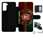 Etui a rabat pour galaxy s21 + 5g - portugal design one - simili - cuir - noir