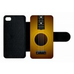 Etui a rabat - guitare - compatible avec apple iphone 4s - plastique - bord noir