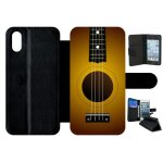 Etui a rabat - guitare - compatible avec apple iphone x - plastique - bord noir Etui a rabat - guitare - compatible avec apple iphone x - plastique - bord noir