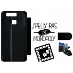 Etui a rabat huawei ascend p9 - j peux pas j ai monopoly 1 - simili - cuir - noir