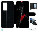 Etui a rabat huawei p40 pro - basket - simili - cuir - noir