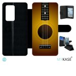 Etui a rabat huawei p40 pro - guitare - simili - cuir - noir
