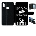 Etui a rabat huawei y6s 2019 - j peux pas j ai water polo 2 - simili - cuir - noir Etui a rabat huawei y6s 2019 - j peux pas j ai water polo 2 - simili - cuir - noir