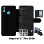 Etui a rabat huawei y7 pro - guitare 1 - simili - cuir - noir