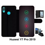 Etui a rabat huawei y7 pro - rebus i love windows and phone - simili - cuir - noir
