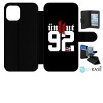 Etui a rabat iphone 12 - unkut haut de seine 92 - simili - cuir - noir