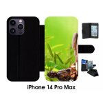 Etui a rabat iphone 14 pro max - zen attitude bouddha bougie - simili - cuir - noir