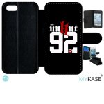 Etui a rabat iphone se 2020 - unkut haut de seine 92 - simili - cuir - noir