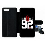Etui a rabat iphone 7 + - unkut haut de seine 92 - simili - cuir - noir