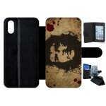 Etui a rabat iphone xs - che guevara liberte - simili - cuir - noir