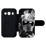 Etui a rabat - lapin cretin fait du rugby - compatible avec samsung galaxy ace style lte g357 - simili ...