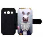 Etui a rabat - lapin cretin au toilette - compatible avec samsung galaxy ace style lte g357 - simili ...