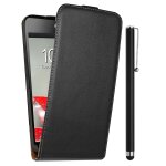 Etui a rabat lg optimus 2x p990 noir black cuir simili (pu) leather