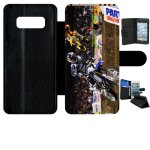 Etui a rabat - motocross 2 - compatible avec samsung galaxy note 8. 0 - simili - cuir - bord noir