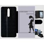 Etui a rabat nokia 8 - hunter x hunter killua zoldyck - simili - cuir - noir