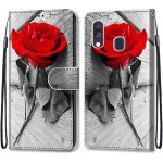 Etui a rabat en pu cuir pour samsung galaxy a40 flip portefeuille coque de protection avec motif charmant ...