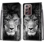 Etui �� rabat en pu cuir pour samsung note20 ultra flip coque de protection avec motif charmant pochette ...