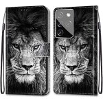 Etui �� rabat en pu cuir pour samsung s21 ultra 5g flip coque de protection avec motif charmant pochette ...