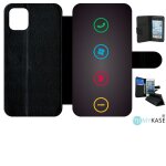 Etui a rabat - rebus i love windows and phone - compatible avec apple iphone 11 - simili - cuir - bord ...