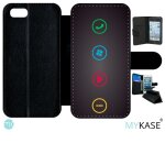 Etui a rabat - rebus i love windows and phone - compatible avec apple iphone se 2020 - simili - cuir ...