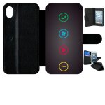 Etui a rabat - rebus i love windows and phone - compatible avec apple iphone xr - simili - cuir - bord ...