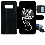 Etui a rabat - rock your world fond noir - compatible avec samsung galaxy note 8. 0 - simili - cuir - ...