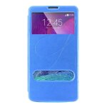Etui a rabat samsung galaxy note 4 clap touch bleu eco - cuir (pu)