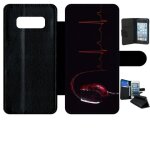 Etui a rabat - verre de vin electrocardiogramme 2 - compatible avec samsung galaxy note 8. 0 - simili ...