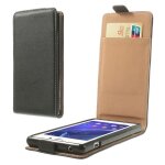 Etui rabat vertical sony xperia m2 noir logement carte fermeture aimantée Etui rabat vertical sony xperia m2 noir logement carte fermeture aimantée