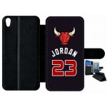 Etui a rabat xperia xa - chicago jordan 23 - simili - cuir - noir