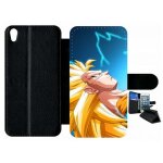 Etui a rabat xperia xa - dragon ball z gohan super saiyan 3 - simili - cuir - noir