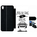Etui a rabat xperia xa - j peux pas j ai rallye 1 - simili - cuir - noir