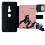 Etui a rabat xperia xz2 - rwby rose - simili - cuir - noir
