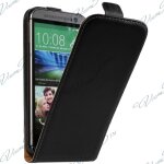 Etui rabattable verticale pour htc one (m8) 5. 0  en cuir pu - noir