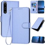 Etui pour rabattu sony xperia 1 iv cuir premium avec fente pour carte et bquille avec sangle dtachable ...