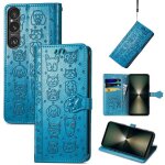 Etui pour rabattu sony xperia 1 vi animaux de dessin anim sangle courte antichoc etui en cuir couverture ...
