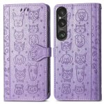 Etui pour rabattu sony xperia 1 vi animaux de dessin anim sangle courte antichoc etui en cuir couverture ...