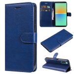 Etui pour rabattu sony xperia 10 iv etui de t�l�phone portefeuille d'affaires couleur solide classique ...