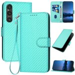 Etui pour rabattu sony xperia 1v 2023 avec sangle dtachable cuir premium avec fente pour carte et bquille ...