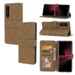 Etui pour rabattu sony xperia 5 iii protection antichoc etui portefeuille bicelle fermeture magn�tique ...